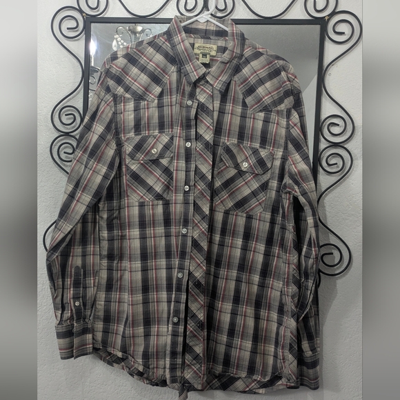 American Rag Cie Buffalo Western Long Sleeves Buttons Up Shirt 100% Cotton - Picture 6 of 6